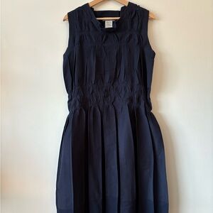 Issey Miyake Navy Midi Dress